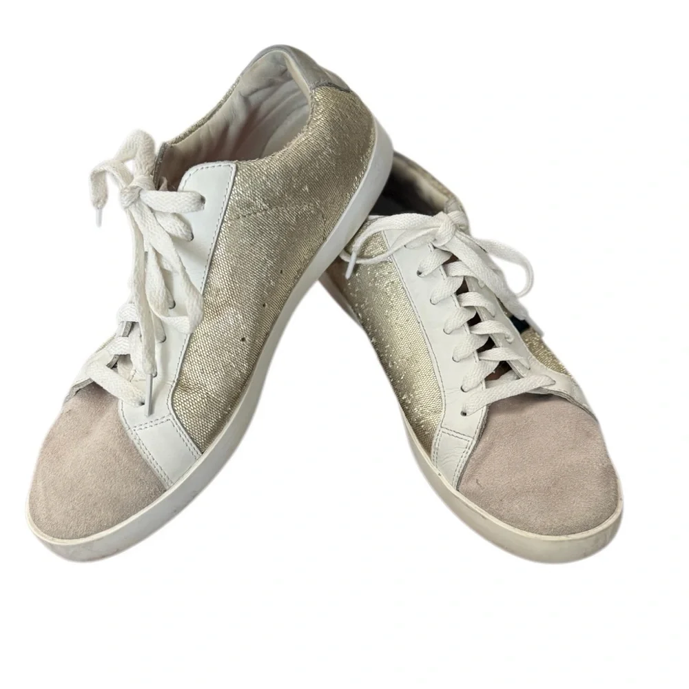 Rollie Prime D100240 Women's Metallic Leather Gold Sneakers Size 9